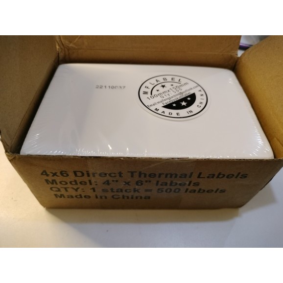 【ยกลัง 20 ม้วน 100x150x500】สติกเกอร์ความร้อน กระดาษความร้อน สติ๊กเกอร์บาร์โค้ด ปริ้นใบปะหน้า Thermal paper Label Sticker