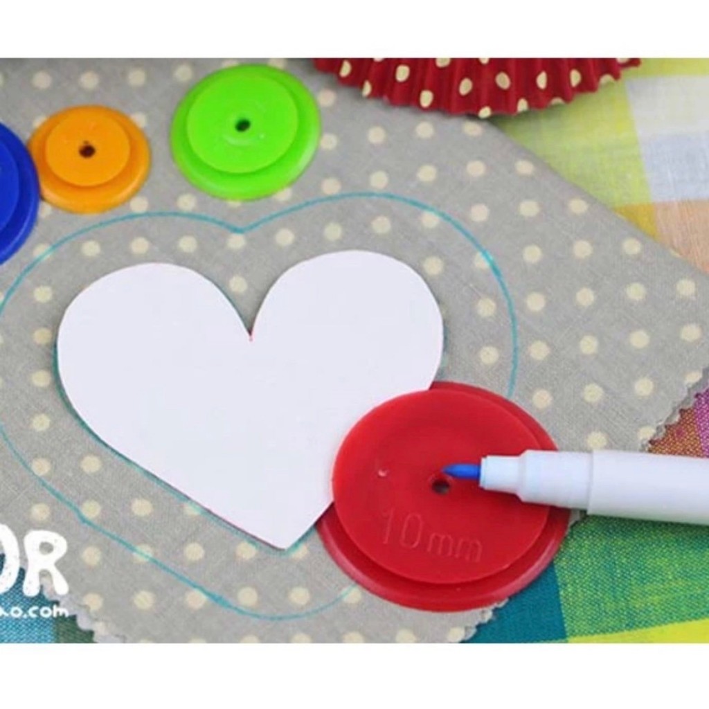 🧸วงกลมเผื่อระยะเย็บ 4 ขนาด ใช้วาดเผื่อระยะ 1 ชุดมี 4 ขนาด ❗❗