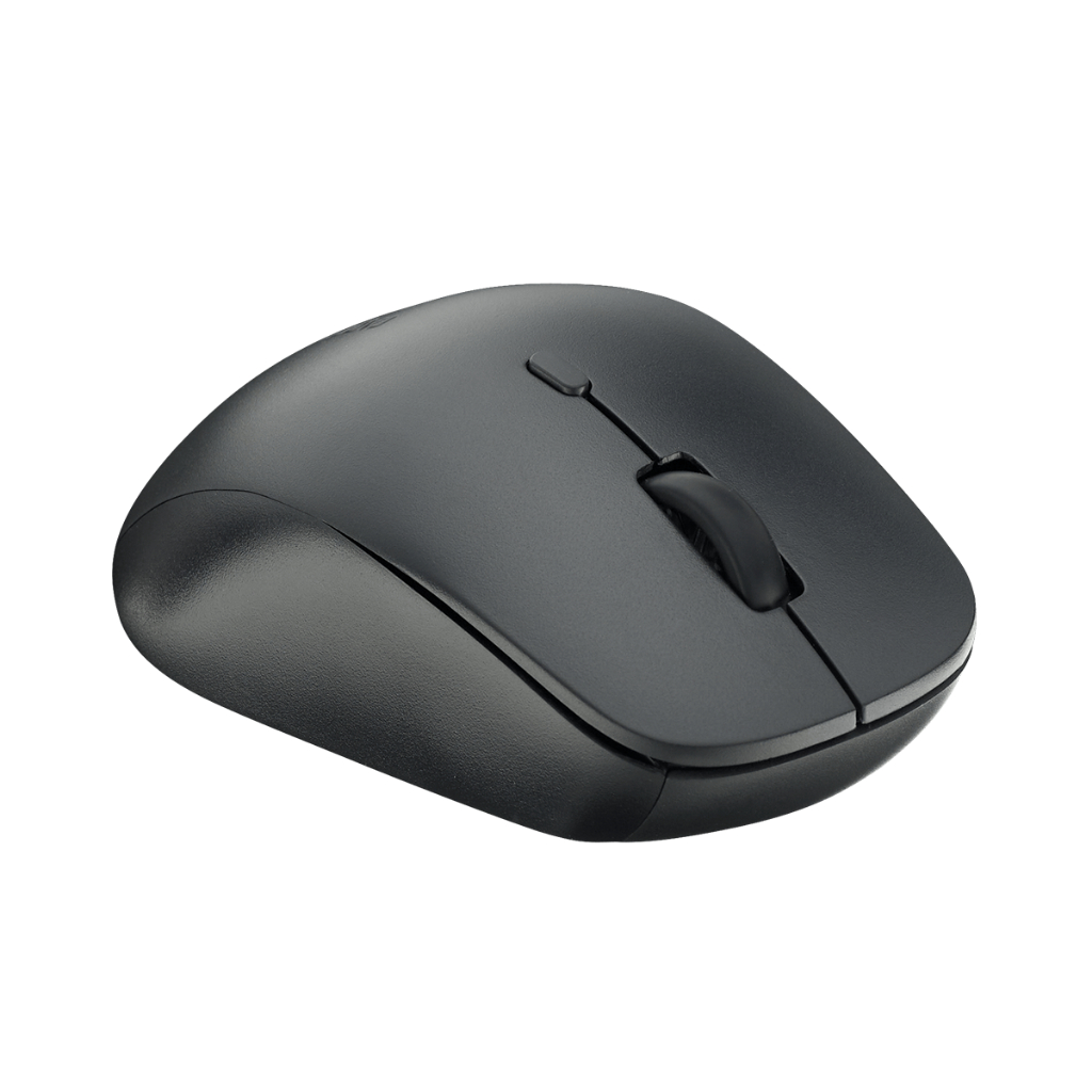 Rapoo รุ่น M50 PLUS เมาส์ออปติคอลไร้สาย เสียงเงียบ สี่ความเร็ว DPI One-touch ปุ่มนุ่ม ออกแบบตามสรีรศาสตร์ (สีดํา)