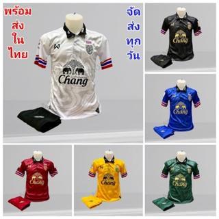 ชุดกีฬาผู้ใหญ่ ชุดบอลผู้ใหญ่ คอปก โลโก้ปัก ป้ายห้อย