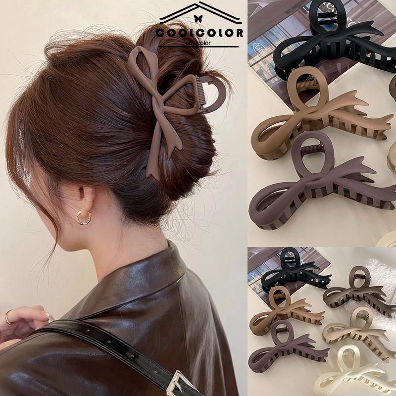 ในไทย💖กิ๊บผมโบว์ขนาดใหญ่เนื้อแมตต์คุณภาพสูงสไตล์เกาหลีสําหรับผู้หญิงเครื่องประดับผม