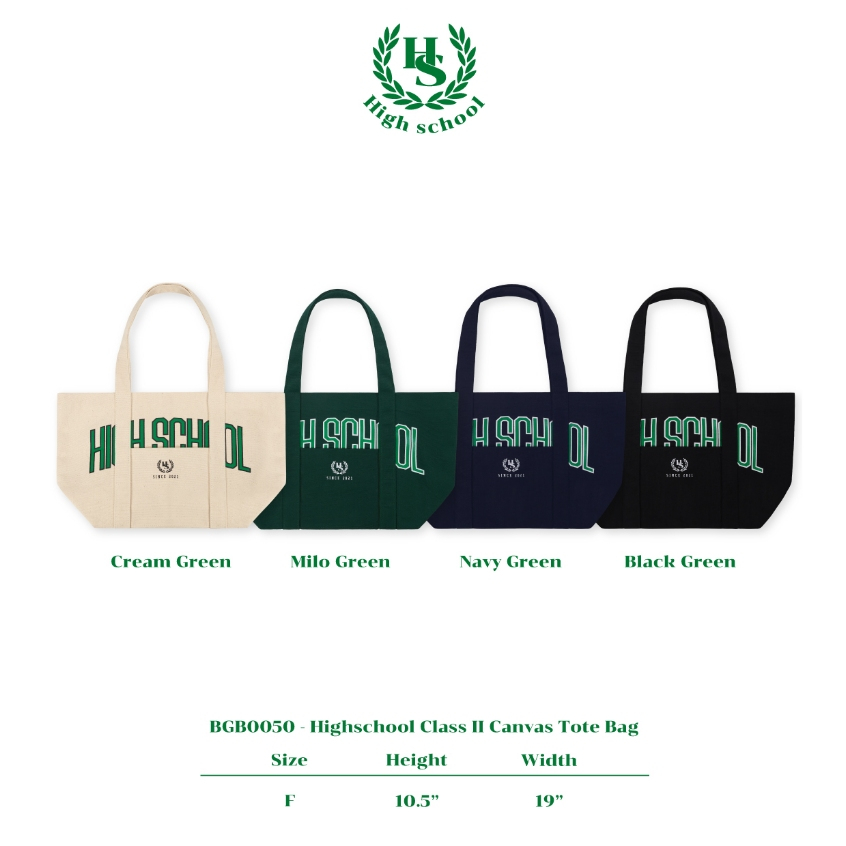 Highschool - BGB0050 กระเป๋าผ้า Highschool Class Il Canvas Tote Bag