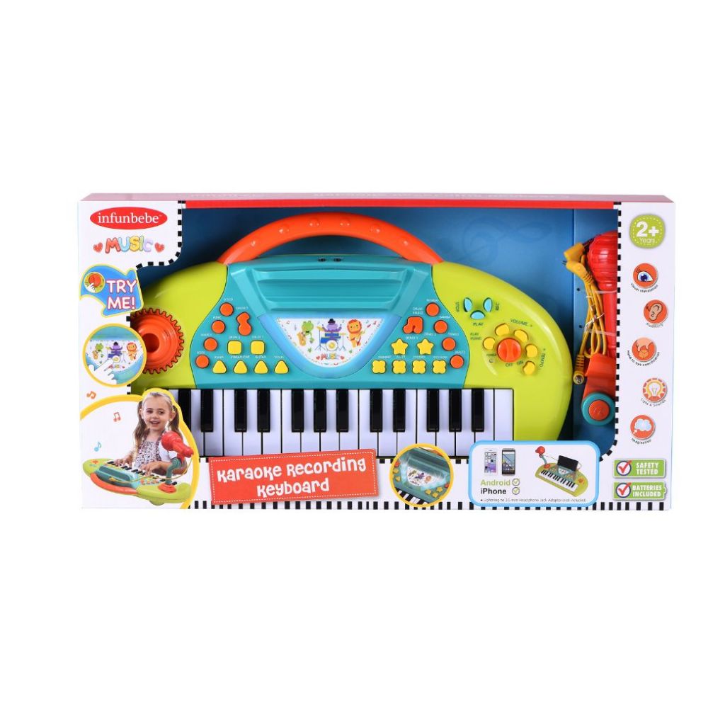 Wel-B x Infunbebe Karaoke Recording keyboard (คีย์บอร์ดของเล่นเด็ก) - ของเล่น ของเล่นเด็ก คีบอร์ดเด็