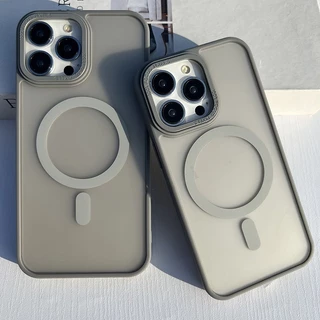 เคสผิวด้าน For iPhone 16e ชาร์ได้ สำหรับ iPHONE 16 17 15 14 13 12 11 Pro,Plus,Promax 14Promax กันกระแทก แม่เหล็ก 006