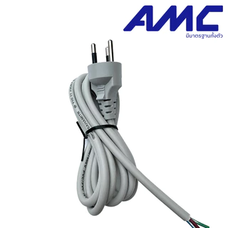 AMC สายไฟมาตราฐาน พร้อมหัวปลั๊ก 3 ขา สีเทา (VCT) มาตราฐาน มอก. 1-5 เมตร PC07XXG