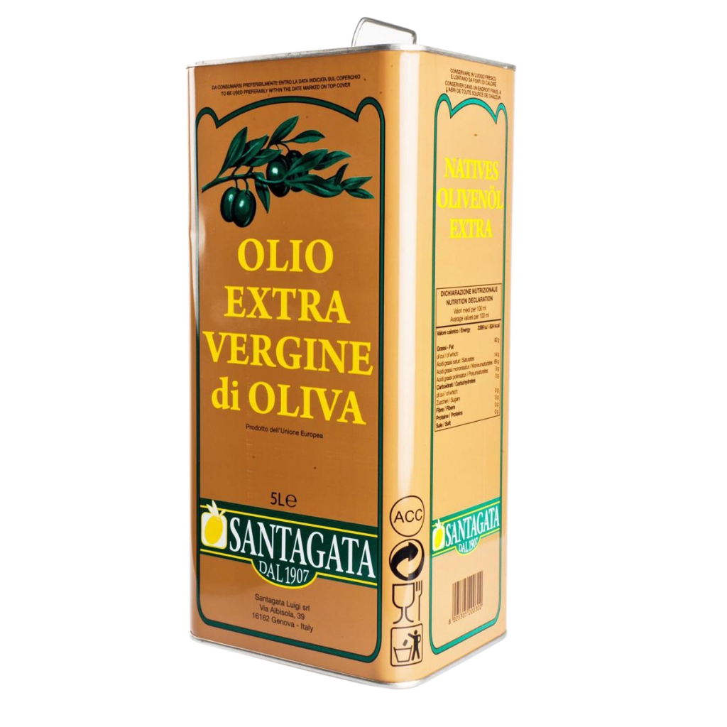 ซานตากาตา น้ำมันมะกอก บริสุทธิ์พิเศษ 5 ลิตร - Extra Virgin Olive Oil 5L Santa Gata brand