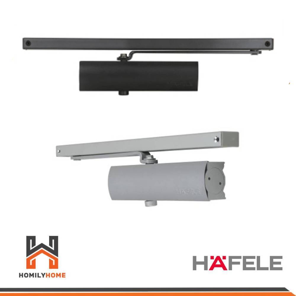 HAFELE โช๊คอัพประตู EN3 รับน้ำหนักได้ 60 กก. โช๊คอัพแขนสไลด์ สีเงิน 489.30.017 สีดำ 489.30.021