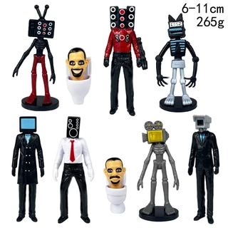 🔥ใหม่ พร้อมส่งในไทย ของเล่นโมเดลSkibidi Toilet Action Monitor Man 6-11.5cm ชุดละ5-16ชิ้น 6-13ชิ้น Cartoon Model MT