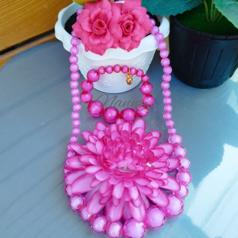 [[เซตดอกไม้ทองกวาว4ชิ้น]]สร้อย ต่างหู ข้อมือ กิ๊บดอกเบญจมาศ - รูปที่ 5