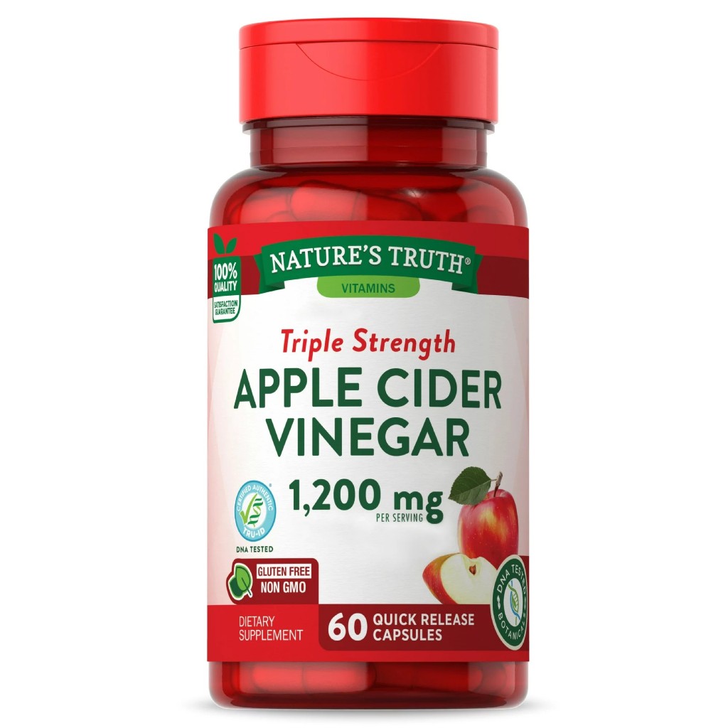 พร้อมส่ง แอปเปิ้ลไซเดอร์ วิตามิน Nature's Truth Apple Cider Vinegar 1,200 mg. มี 60เม็ด 180เม็ด