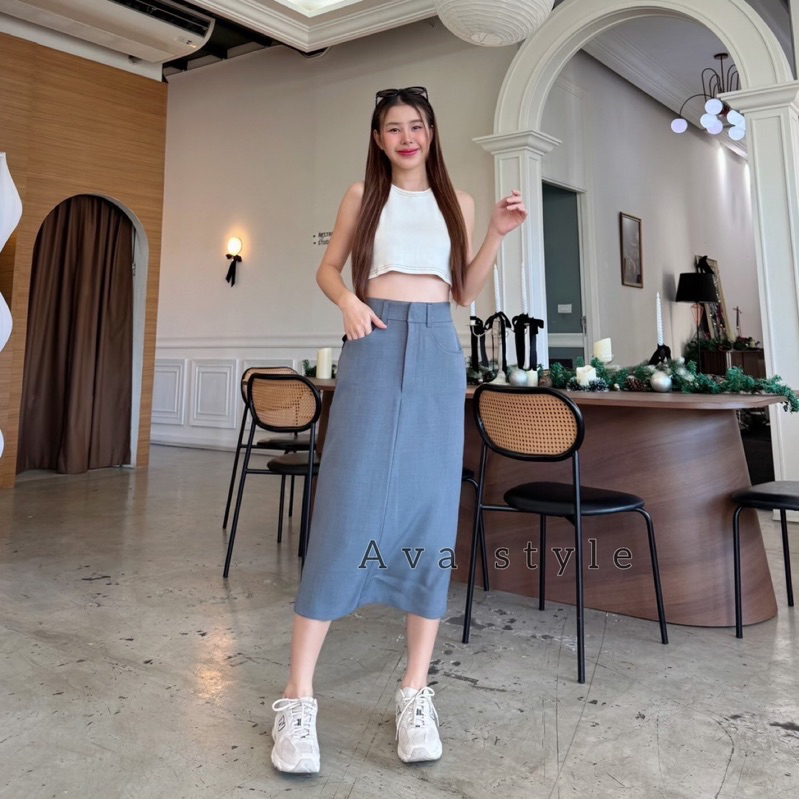 S-XXL🌈🌈Y2K🦋กระโปรงเอวสูง(ผ่าหลัง) รุ่นชิปหน้าผ้าป๊อกกี้ ผ้าดีทรงสวย ❤️❤️❤️ - รูปที่ 4