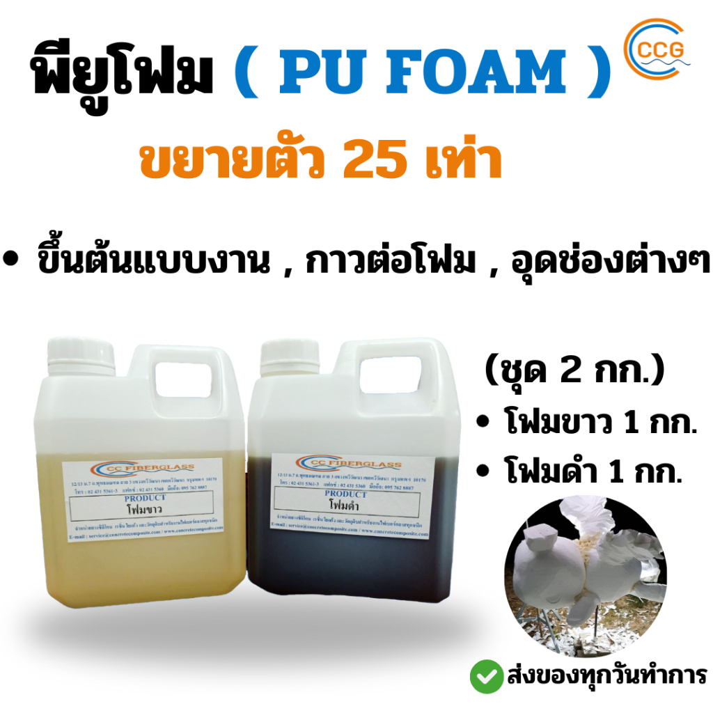 พียูโฟม PU FOAM โฟมขาว/โฟมดำ ขึ้นต้นแบบงานและเป็นฉนวนกันความร้อน