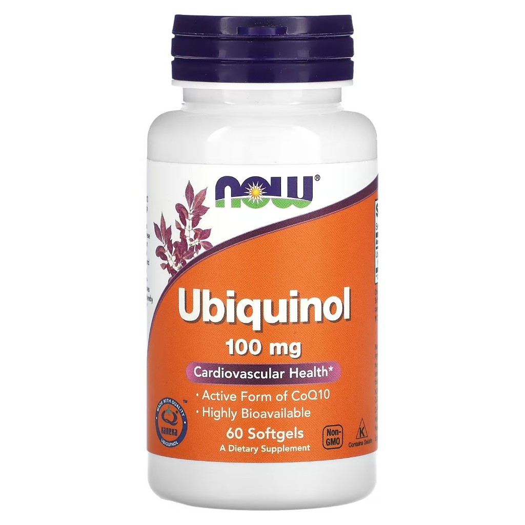 วิตามิน พร้อมส่ง Now Ubiquinol 100mg 60เม็ด