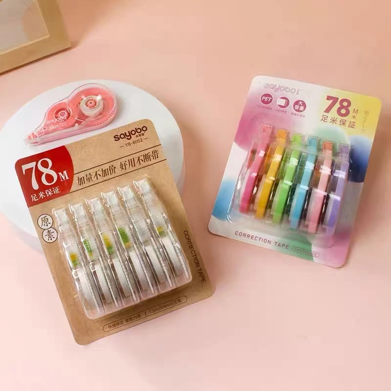 เทปลบคําผิด ความจุขนาดใหญ่ 78 เมตร สีโปร่งใส สําหรับนักเรียน 78 ราคา ถูกที่สุด ดีลบีเคเค แกลเลอรีภาพที่ 6