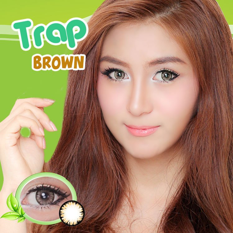 คอนแทคเลนส์ Lollipop รุ่น Trap Gray/Brown 0.00 ถึง -10.00