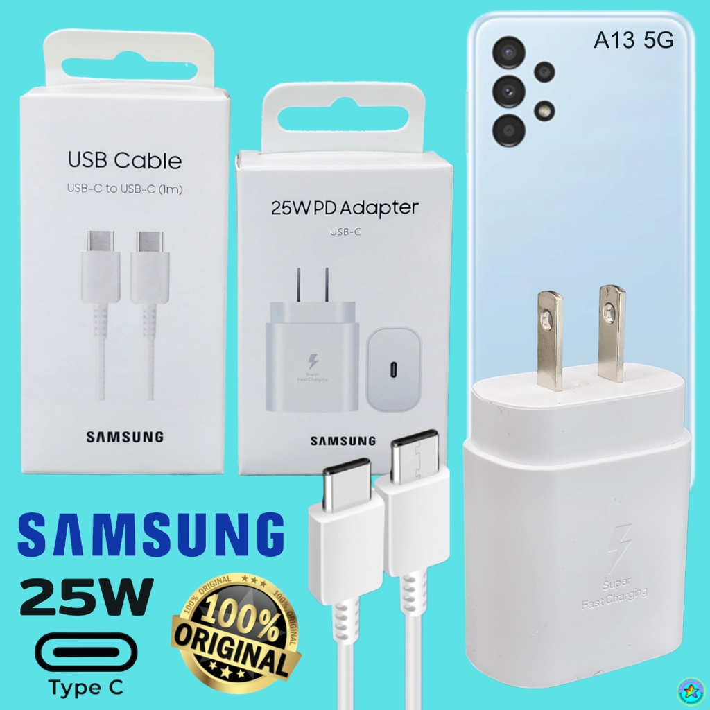 ที่ชาร์จ Samsung 25W (US) หัว+สาย Usb-C Type-C 1-1.8 ม. สำหรับ ซัมซุง A13 5G Adaptive Fast Charging 