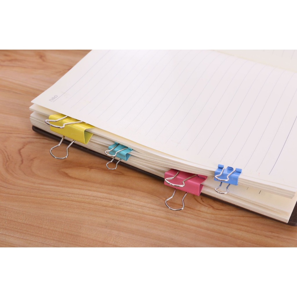 คลิปหนีบกระดาษ  🔥ถูกที่สุด🔥 แบบยกกล่อง คลิปหนีบสีหวาน ตัวหนีบกระดาษ ที่หนีบกระดาษ แฟนซี binder clip พร้อมส่ง - รูปที่ 7