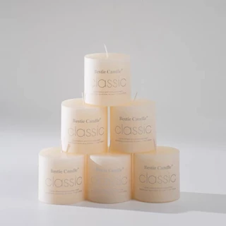 OurHome [พร้อมส่ง] เทียนเสาขาว Nordic Ins ที่ยังไม่ได้ส่ง Nordic Ins white column unsented candle พร็อพถ่ายรูป ของตกแต่