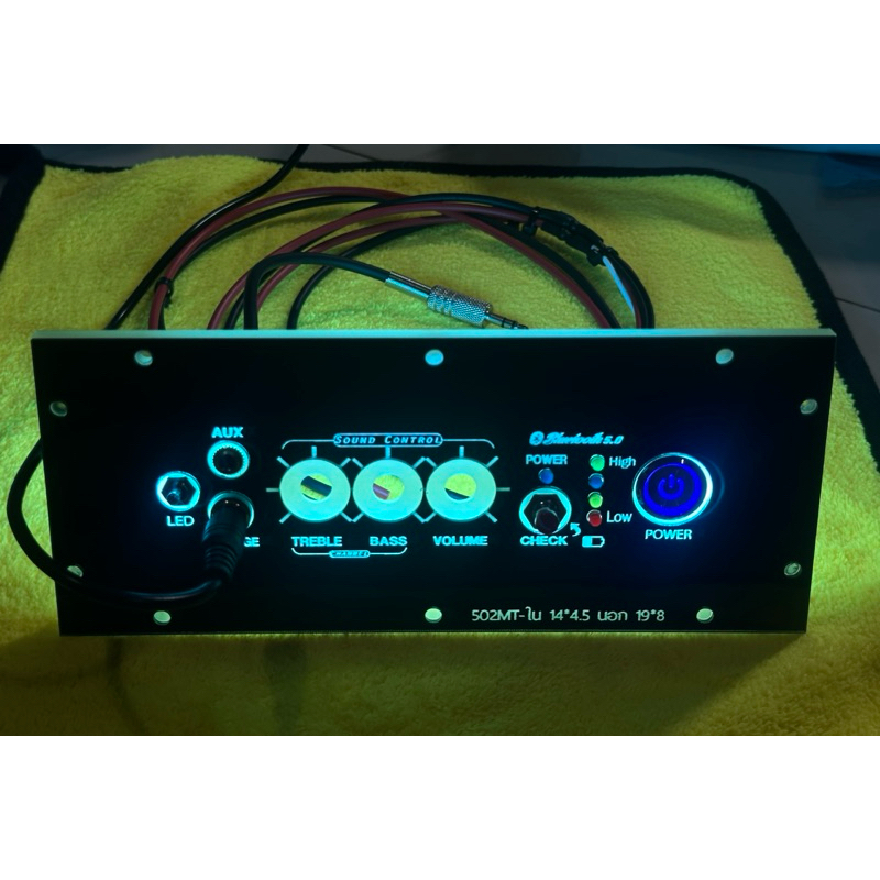 เพลทไฟ 502MT ไม่ย้าย led สวิตช์vip 16 มิล รวมไฟรวมอุปกรณ์พร้อมต่อสายด้านหลัง