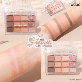 ODBO REAL HEART COLORS EYE PALETTE โอดีบีโอ เรียยล ฮาร์ท คัลเลอร์ส อาย พาเลตต์ ขนาด 8g OD2019