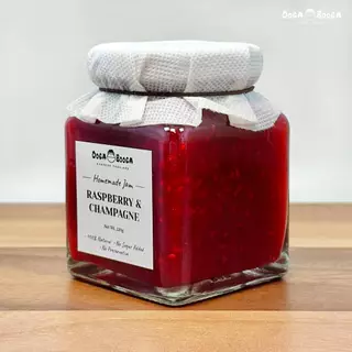 แยมราสเบอรี่แชมเปญ (Raspberry & Champagne Jam) แยมผลไม้ สูตรเพื่อสุขภาพ ไม่เติมน้ำตาล Ooga Booga Farm