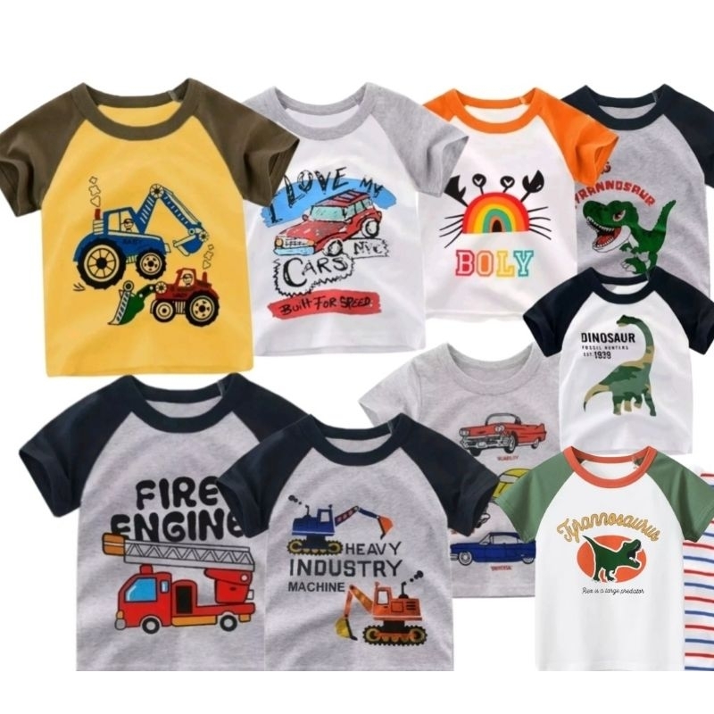 เสื้อยืดเด็กผ้านิ่มเบาใส่สบาย แขนสั้นเด็ก2ขวบถึง7ขวบพร้อมส่ง