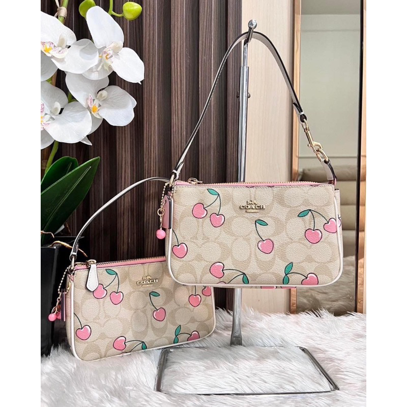 Coach Nolita 19 In Signature Canvas With Heart Cherry Print