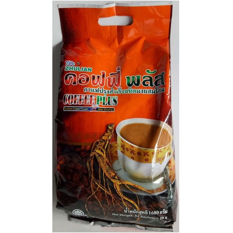 CoffeePlus กาแฟผสมโสม ไม่มีไขมันทรานส์ (ห่อใหญ่ และห่อเล็ก )