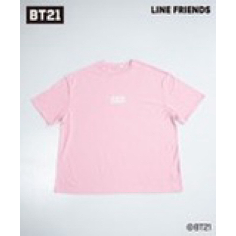 แบรนด์ studio clip &BT21 แท้💯  เสื้อยืดจากญี่ปุ่นตัดป้าย สีชมพู