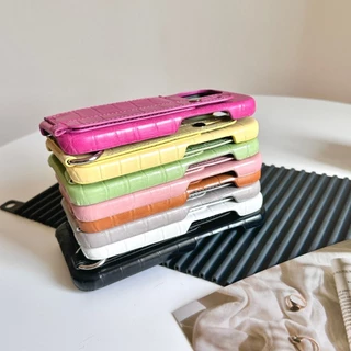 [i15] ส่งจากไทย 🌈8สี PC444 เคสหนังบัตร+สาย เคสใส่บัตร 2ชั้น เคสไอโฟน สำหรับ IPHONE รุ่น i11-15Promax