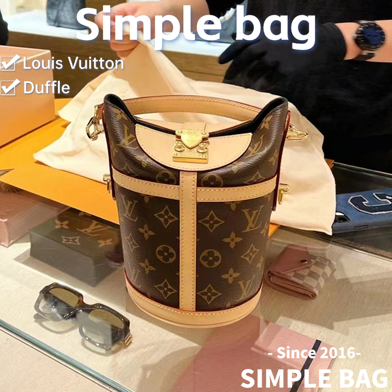 🍑หลุยส์วิตตอง Louis Vuitton Duffle Shoulder bag LV กระเป๋า