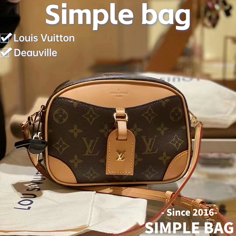 🍑หลุยส์วิตตอง Louis Vuitton Deauville Shoulder bag LV กระเป๋า
