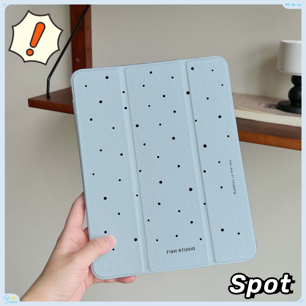 ส่งทันที สไตล์เรียบง่าย เคสไอแพด Pro11 2024 gen9 gen8 air6 จุด เคส iPad Air4/5 10.9 gen6 gen5 mini7
