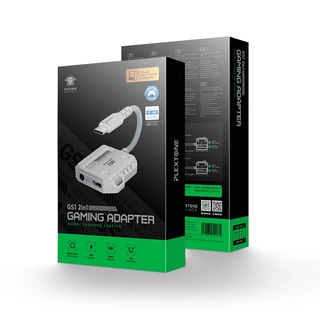 Plextone GS1 2 in1 Type-C Gaming Audio Jack 3.5+Charge Adapter รองรับ PD 60w ฟังไปด้วย คุยไปด้วย ชาร์จไปด้วยพร้อมกันเลย
