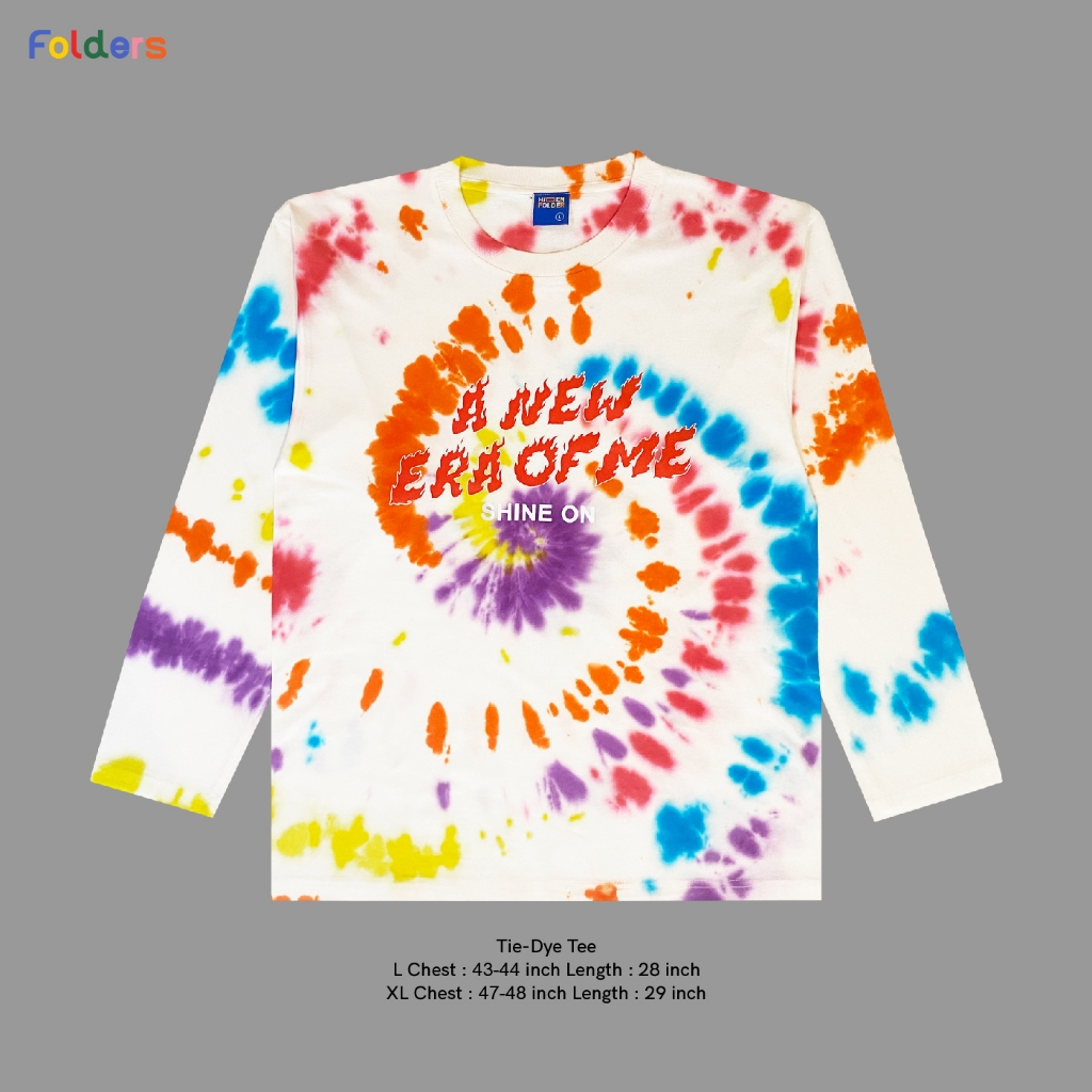 Hidden Folder (A New Era of Me : Tie-dye) เสื้อยืดมัดย้อม แขนยาว แฮนแมด สีสันสดใส ใส่อยู่บ้าน วันหยุด