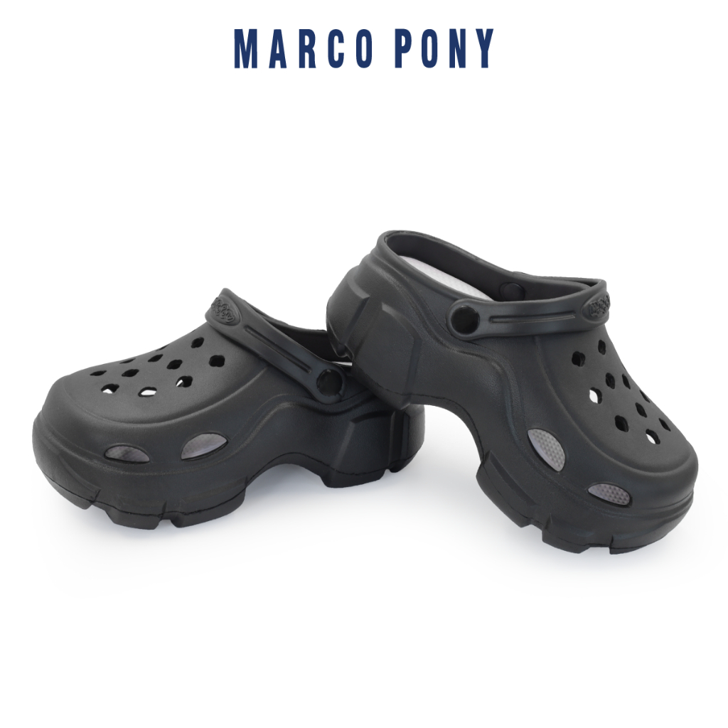Marco Pony รองเท้าหัวโต ส้นตึก กันลื่น พื้นนิ่ม ลําลองระบายอากาศได้ดีในฤดูร้อน ใส่แล้วสูง นิ่มเหมือนเหยียบขี้ MH9021
