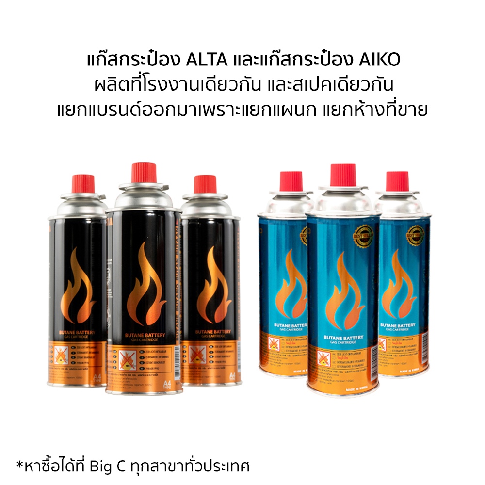 ALTA  AL-103 ยกลัง ระบบความปลอดภัย CRV TSR RVR นำเข้าจากเกาหลี แก๊สกระป๋อง gas 250g จำนวน 24 กระป๋อง