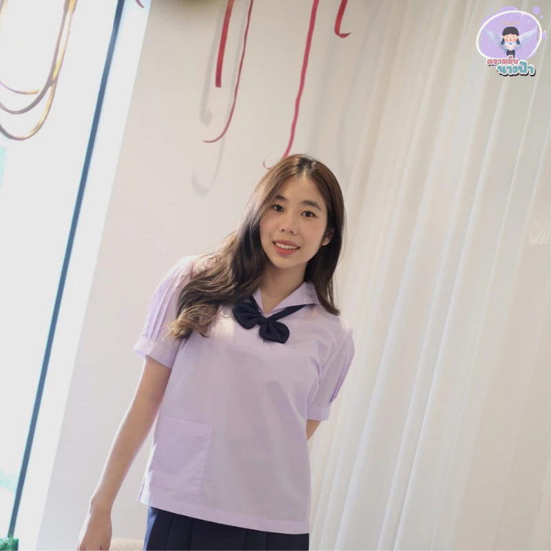 โบว์นักเรียนหญิง คอซอง โบว์ไขว้ ใส่กับเสื้ออนุบาล ประถม มัธยมต้น