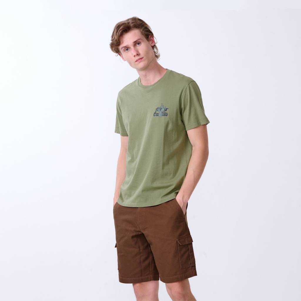 Khaki Bros. - คาคิบรอส - Round neck T-shirt Regular Fit - เสื้อยืดคอกลม - KM24K003