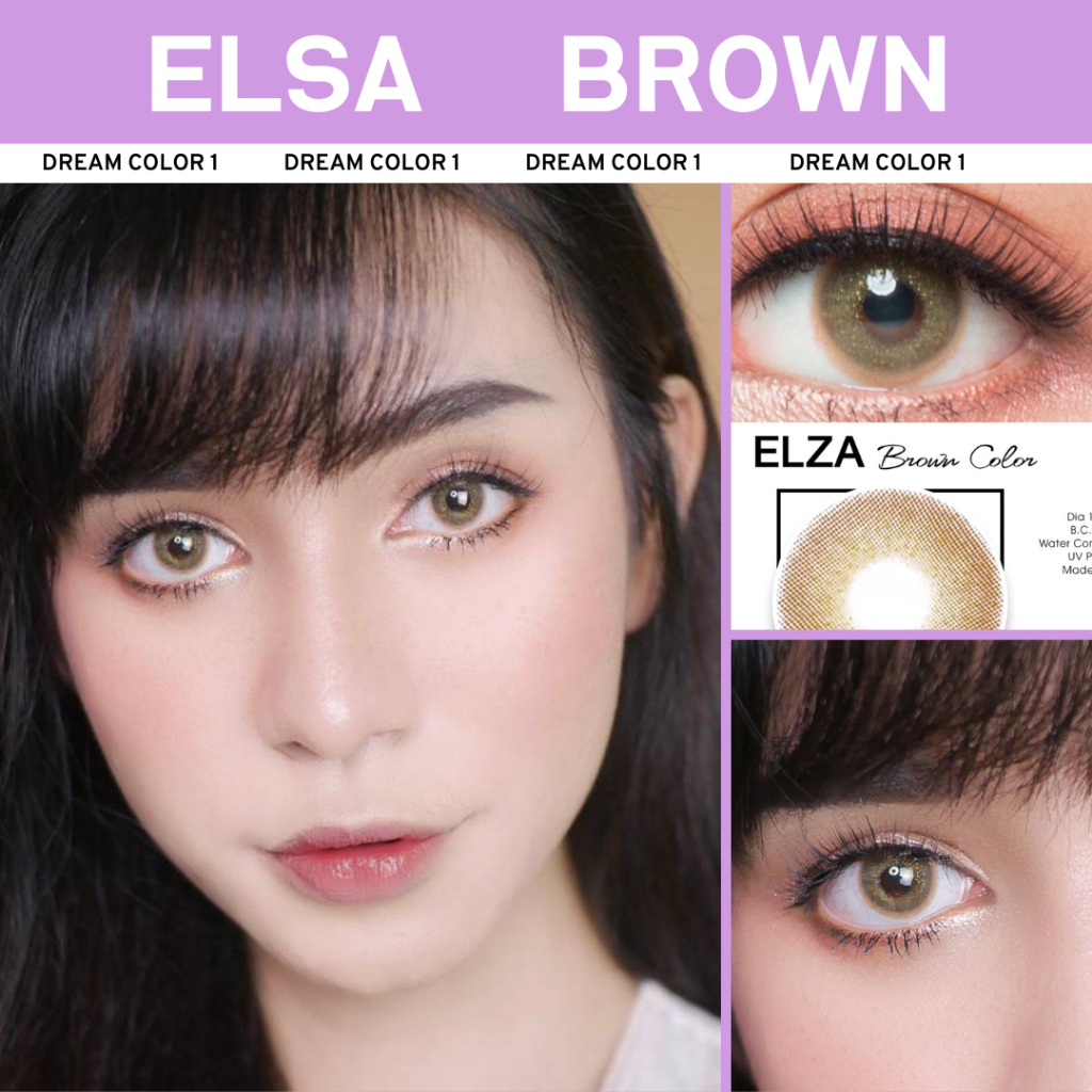 Promotion คอนแทคเลนส์ (สายตาสั้น) รุ่น Elsa Gray Dreamcolor1