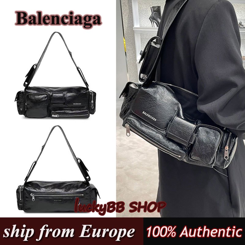 Balenciaga superbusy กระเป๋าสะพายข้าง กระเป๋าใต้แขน ของแท้100%