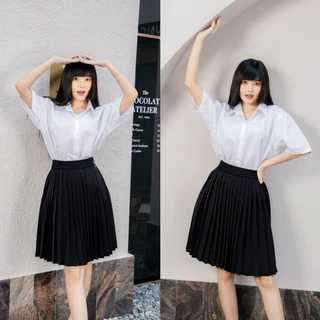 เสื้อนักศึกษาทรงบอย Oversize (ไม่มีกระเป๋า-ไม่เข้ารูป) เสื้อนักศึกษาผู้หญิง Sz.S32-50