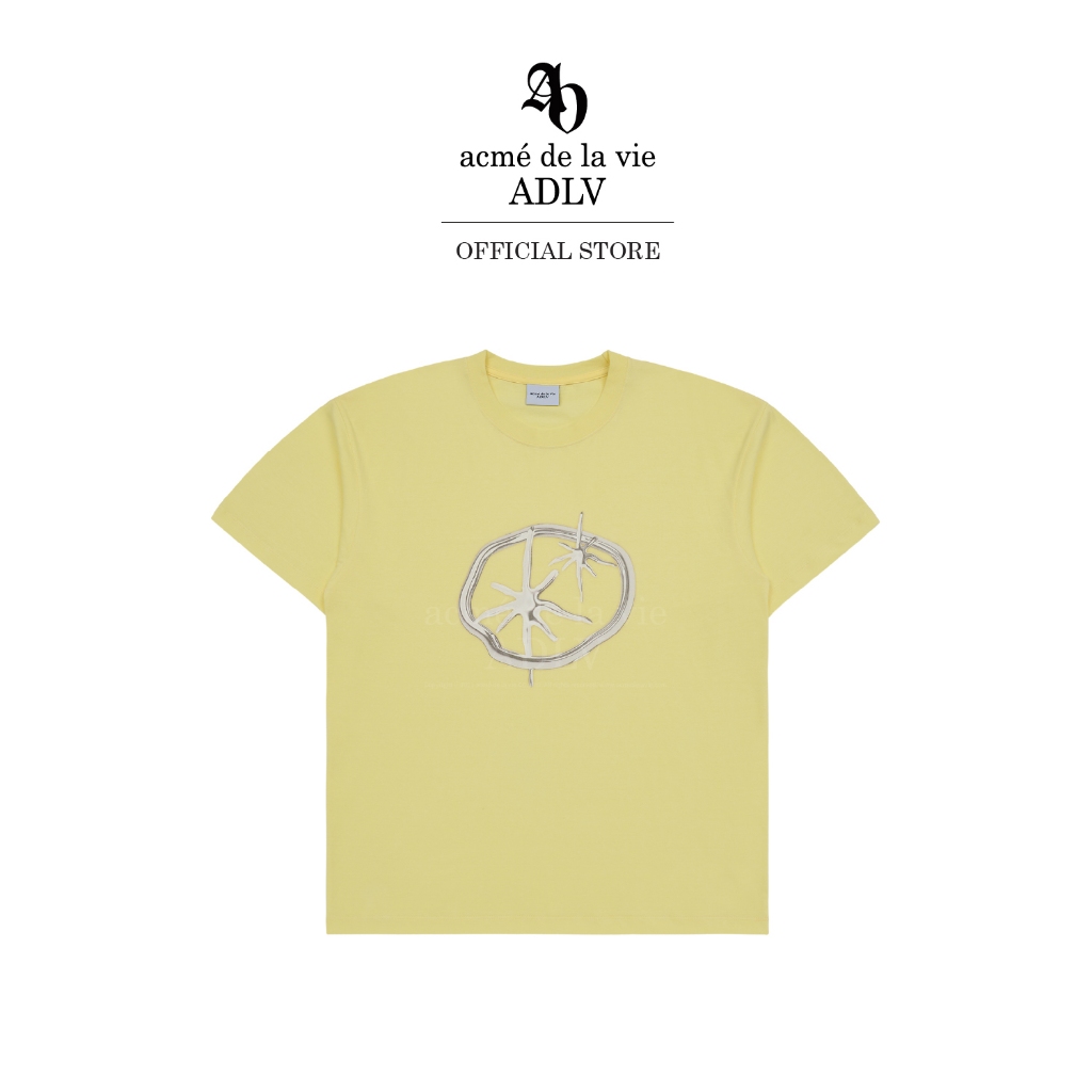 ADLV เสื้อยืด Oversize Creature Planet Logo Short Sleeve T-Shirt Yellow Yellow (50093SCLSSUF3YLXX)
