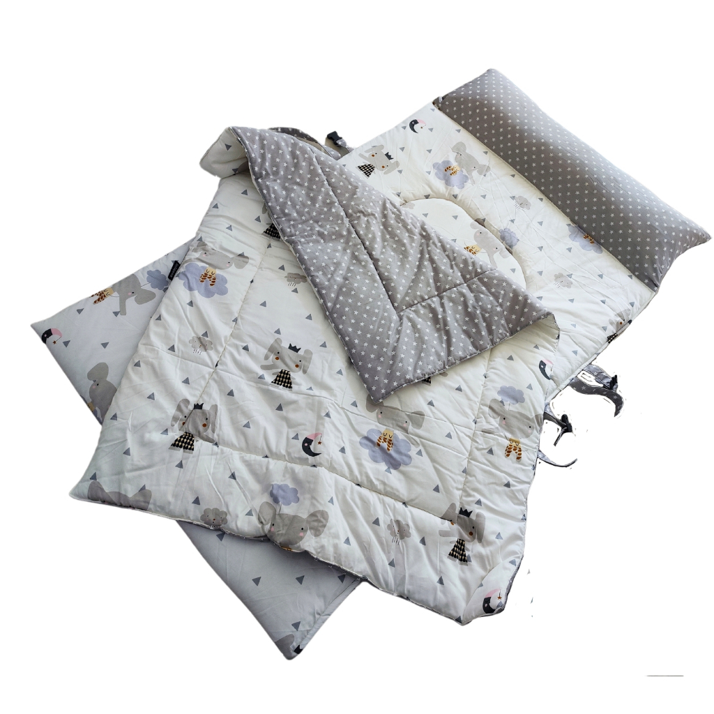 ที่นอนอนุบาลขนาดใหญ่พิเศษ แบบหมอนยาว รุ่นป๊อบอาย (มีผ้าห่ม)