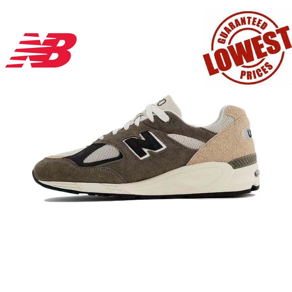 New Balance NB 990 V 2 Low Top Running Shoes Grey Brown