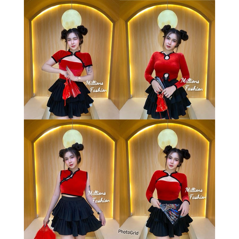 🎊mnv_shop🎊 ต้อนรับ ตรุษจีน 🧧เสื้อครอปสุดน่ารักๆมาแล้วค่าา ราคาถูกสุดๆ ( Mil )