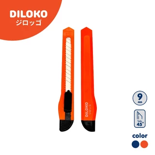 DILOKO คัตเตอร์ รุ่นพกพา ใบมีดคมกริบ ขนาด 9 มม. คุณภาพญี่ปุ่น น้ำหนักเบา พกพาสะดวก DCK001