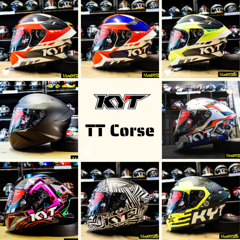 หมวกกันน็อคKYT รุ่น TT Course (ราคาไม่รวมชิวปรอท).