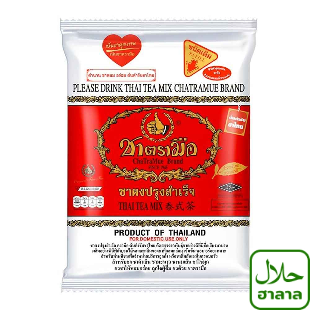 ชาตรามือ ชาผงปรุงสำเร็จ ฉลากแดง ชนิดถุง 400 กรัม 190 กรัม