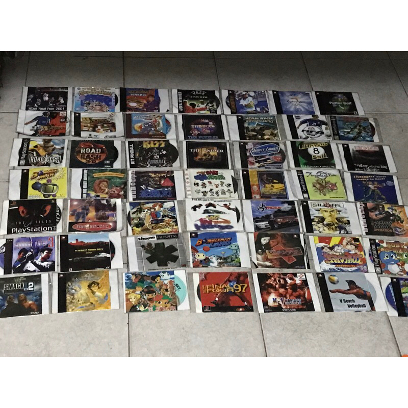 PS1,เกมส์ (2) แผ่นปั๊มรุ่นเก่า หายาก มือ 1